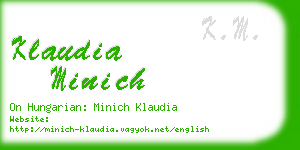 klaudia minich business card